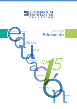 catálogo 2015 - Seminarium Certificación