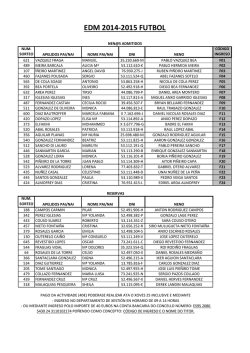 EDM 2014-2015 FUTBOL