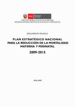 plan estratégico nacional para la reducción de la mortalidad
