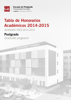 Tabla de Honorarios Académicos 2014-2015