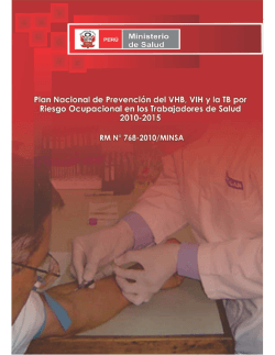 Plan Nacional de Prevención del VHB, VIH y la TB por
