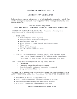 2015 secme student poster competition guidelines