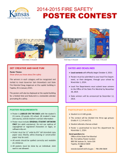 2014-2015 Fire Safety poster contest