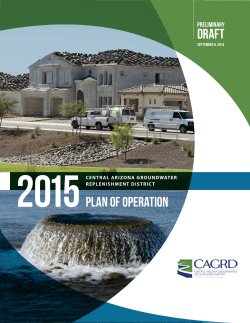 Preliminary Draft 2015 Plan of Operation