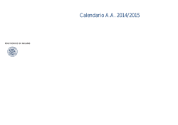 Calendario A.A. 2014/2015