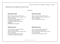 Horno: 205&ordm;C Tiempo: 10' Cantidad: 12 mantecados x variedad