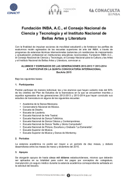 Fundación INBA, A.C., el Consejo Nacional de Ciencia y Tecnología