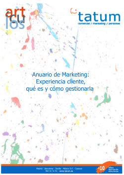 Anuario de Marketing: Experiencia cliente, qué es y cómo - Tatum