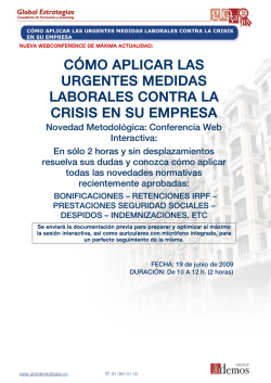 CÓMO APLICAR LAS URGENTES MEDIDAS - Emagister