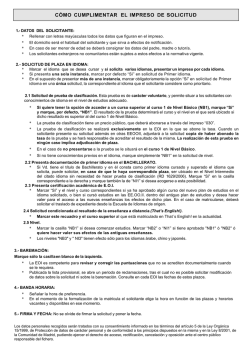 Impreso solicitud Escuela Oficial de Idiomas