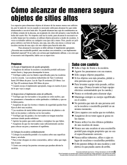 C&oacute;mo alcanzar de manera segura objetos de sitios altos