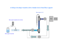 el dibujo de abajo muestra cómo instalar de la línea Blue Lagoon