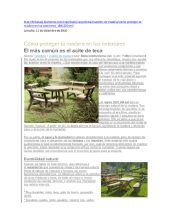 Cómo proteger la madera en los exteriores - INICIO Pro MADERA