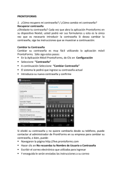 PRONTOFORMS 1. ¿Cómo recupero mi contraseña - Nextel