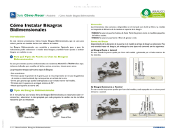 C&oacute;mo Instalar Bisagras Bidimensionales - Arauco Soluciones
