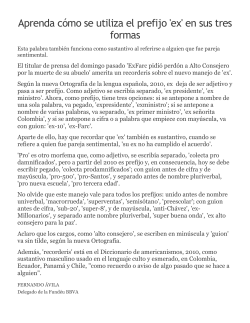 Aprenda cómo se utiliza el prefijo 'ex' en sus tres formas - Aula de