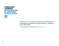 INSTRUCTIVO 2 C&Oacute;MO ELABORAR UNA WEBQUEST - AME