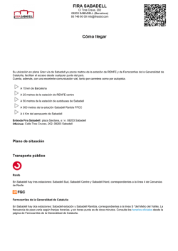 FIRA SABADELL C&oacute;mo llegar