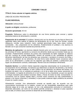 1 CONSUMO Y SALUD TÍTULO: Cómo calcular mi - CETI Colomos