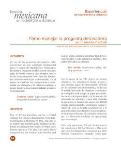 Cómo manejar la pregunta detonadora - Revista Mexicana de