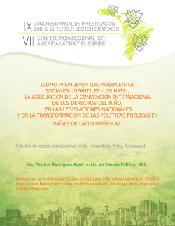 ¿Cómo promueven los movimientos soCiales- infantiles -los nats