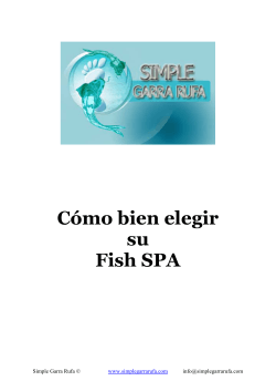 Cómo bien elegir su Fish SPA - Simple Garra Rufa