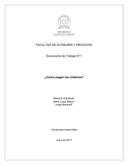 Cómo pagan los chilenos? - Facultades - Universidad Andrés Bello