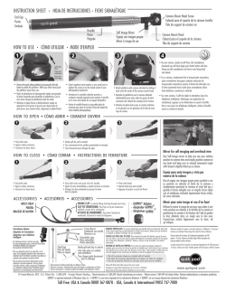 INSTRUCTION SHEET &bull; HOJA DE INSTRUCCIONES - Quik Pod