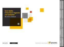 Guía rápida: Cómo hacer negocios con Symantec™ Business Edition