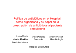 Política de antibióticos en el Hospital: cómo - El Comprimido