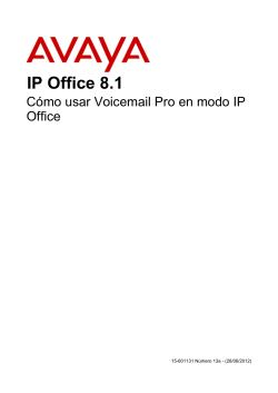 Cómo usar Voicemail Pro en modo IP Office - Avaya