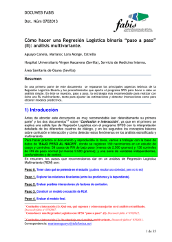 Cómo hacer una Regresión Logística binaria “paso a paso - Fabis