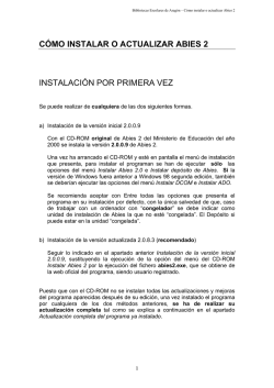 C&Oacute;MO INSTALAR O ACTUALIZAR ABIES 2 INSTALACI&Oacute;N - Catedu