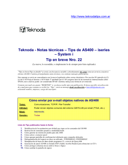 Cómo enviar por e-mail objetos nativos de AS/400 - Teknoda tips