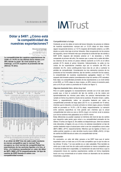 D&oacute;lar a $497: &iquest;C&oacute;mo est&aacute; la competitividad de nuestras - IM Trust