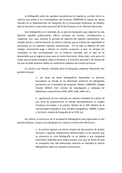 Bibliografía Capitales Autonómicas - Universidad Autónoma de