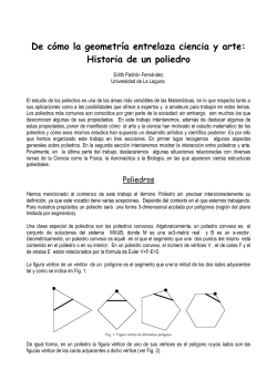 De cómo la geometría entrelaza ciencia y arte: Historia de un poliedro