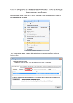 C&oacute;mo reconfigurar su cuenta de correo en Outlook sin - Wetoo