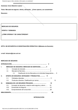 Mercado de seguros: oferta y demanda. ¿Cómo operan y se