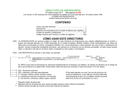 CONTENIDO CÓMO USAR ESTE DIRECTORIO - Directorios en