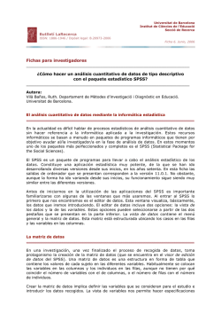 Fichas para investigadores &iquest;C&oacute;mo hacer un an&aacute;lisis cuantitat