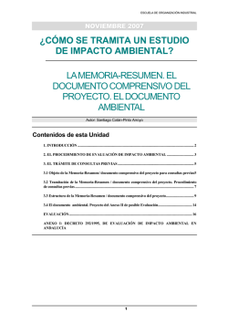 ¿CÓMO SE TRAMITA UN ESTUDIO DE IMPACTO AMBIENTAL? LA