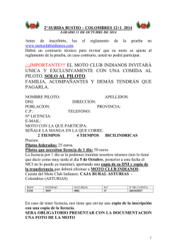 Inscripcion Subida Bustio - Colombres 12+1 - Moto Club Indianos