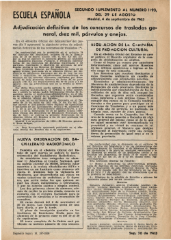 Año XXIII, 2º Suplemento al núm. 1193 de agosto de 1963