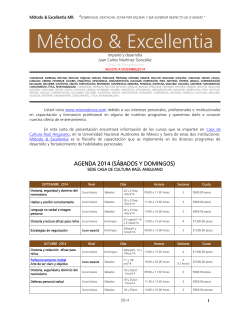 fechas para los próximos inicios 2014 - MiExcelencia.com