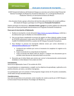 Gu&iacute;a para el proceso de inscripci&oacute;n - DIF Chiapas