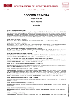 Actos de A CORUÑA del BORME núm. 197 de 2014 - BOE.es