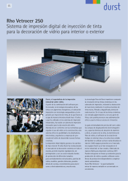 Rho Vetrocer 250 Sistema de impresión digital de inyección de tinta