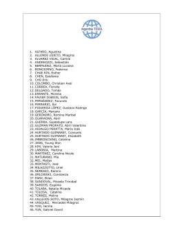 Spelling Bee 2014 – List of Participants - Artesol