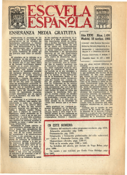 Escuela española - Año XXVI, núm. 1484, 18 de noviembre de 1966